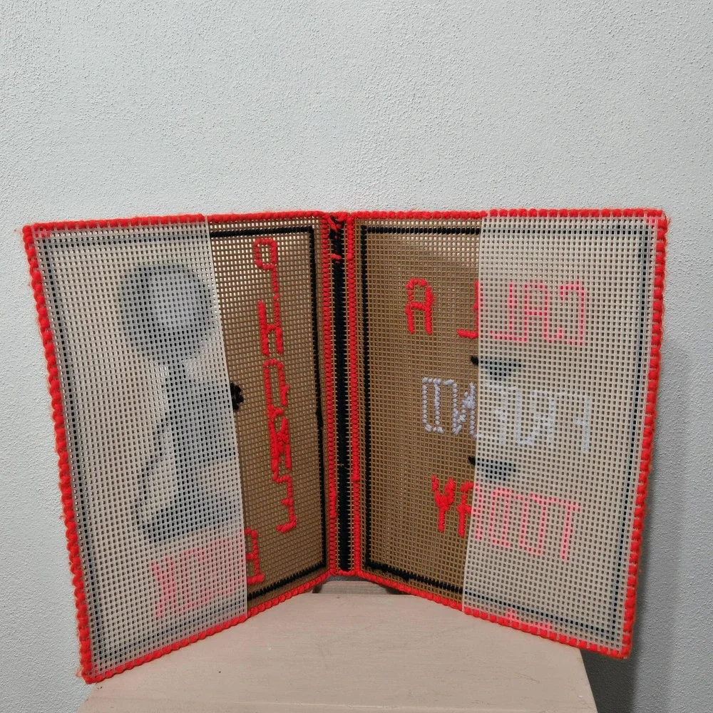 Plastic Canvas‎ Phone Book Cover Call A Friend Handmade